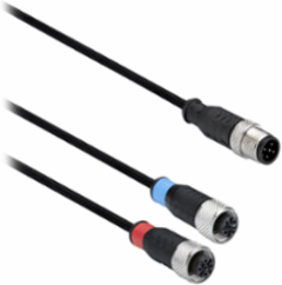 Y M12 5 poles splitters receiver for safety light curtain integrated muting