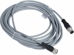 Jumper cable XZ, male straight M12 4 pin, female straight M12 4 pin, PVC 5 m