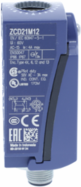 Limit switch body, Limit switches XC Standard, ZCD, compact, 1NC+1 NO, snap action, M12 5P