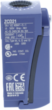 Limit switch body, Limit switches XC Standard, ZCD, compact, 2NC+1 NO, snap action