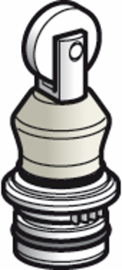 Limit switch head, Limit switches XC Standard, ZCE, steel roller plunger with silicone boot
