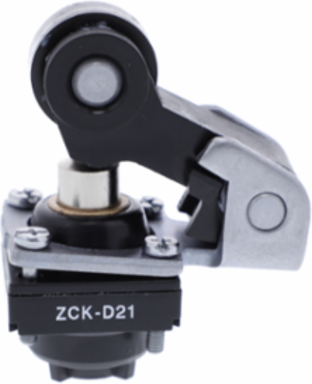 Limit switch head, Limit switches XC Standard, ZCKD, thermoplastic roller lever plunger horizontal direction