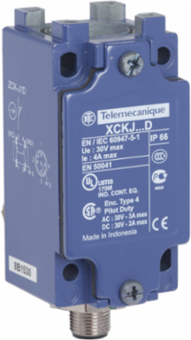 Limit switch body, Limit switches XC Standard, ZCKJ, fixed, w/o display, 1NC+1 NO, snap action, M12