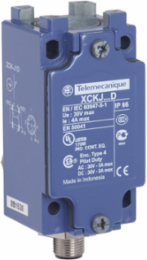 Limit switch body, Limit switches XC Standard, ZCKJ, fixed, w/o display, 1NC+1 NO, snap action, M12