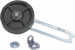 Limit switch lever, Limit switches XC Standard, ZCKY, elastomer roller Ø 50 mm variable length