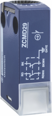 Limit switch body, Limit switches XC Standard, ZCMD, 2NC+2 NO, silver, snap action, connection, 2 m
