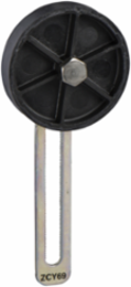 Limit switch lever, Limit switches XC Standard, ZCY, thermoplastic plastic roller Ø 50 mm var.length adjust. track