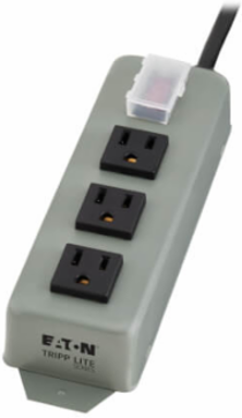 Industrial Power Strip, 6-Foot Cord, 3 NEMA 5-15R Outlets, 15A