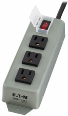 Industrial Power Strip, 6-Foot Cord, 3 NEMA 5-15R Outlets, 15A