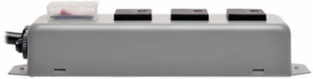 Industrial Power Strip, 6-Foot Cord, 3 NEMA 5-15R Outlets, 15A
