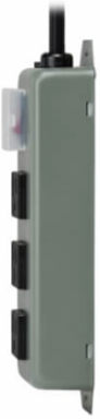 Industrial Power Strip, 9 ft Cord, 3 NEMA 5-15R Outlets, 15A Circuit Breaker