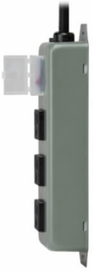 Industrial Power Strip, 9 ft Cord, 3 NEMA 5-15R Outlets, 15A Circuit Breaker