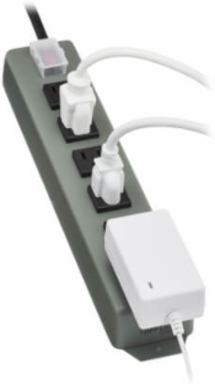 Industrial Power Strip, 6-Outlets, 6 ft Cord, 15A, 120V AC, Metal Housing