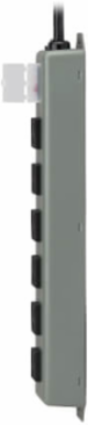Industrial Power Strip, 6-Outlets, 6 ft Cord, 15A, 120V AC, Metal Housing