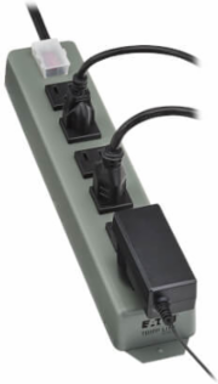 Industrial Power Strip, 6-Outlets, 6 ft Cord, 15A, 120V AC, Metal Housing
