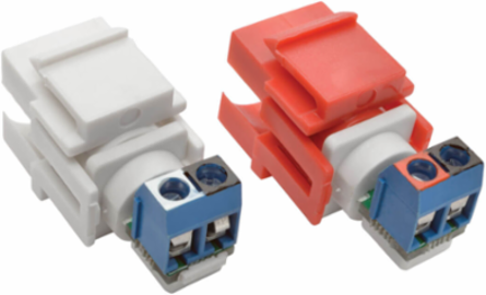 RCA Female Audio Screw Terminal Keystone Jack Kit, 18-30 AWG Compatibility