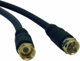 12 Ft RG59 Coax Cable with F-Type Connectors, Double Shielded 75 Ohm