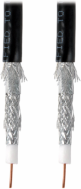 1000 ft RG6/U Quad-Shield CMR-Rated Coaxial Cable, Black, 18 AWG, 75 Ohm