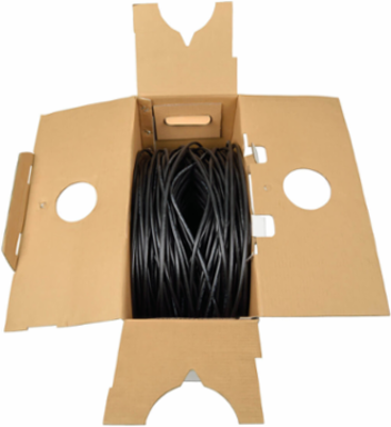 1000 ft RG6/U Quad-Shield CMR-Rated Coaxial Cable, Black, 18 AWG, 75 Ohm