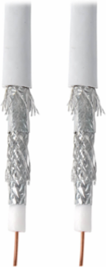 RG6/U Quad-Shield Coaxial Cable, CMR-Rated, 1000 ft, White