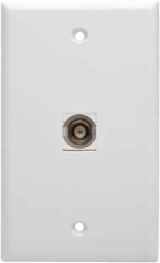 BNC Keystone Coupler (F/F), 75 Ohm, White, Lifetime Warranty