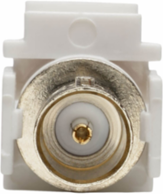 BNC Keystone Coupler (F/F), 75 Ohm, White, Lifetime Warranty