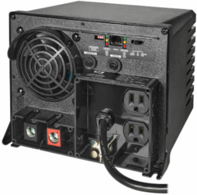 1250W Inverter/Charger, 12V DC to 120V AC, 2 NEMA Outlets, 2500W Peak