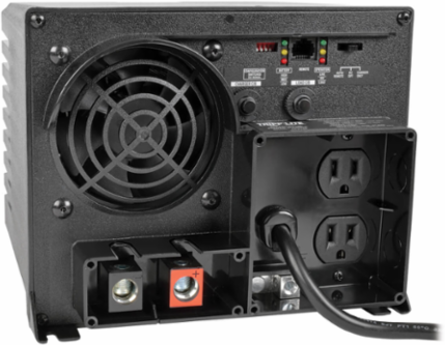750W Inverter/Charger, 12VDC to 120VAC, 2 Outlets, 1500W Peak Power