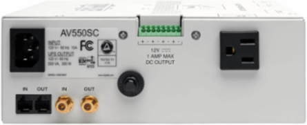 550VA Audio/Video Backup Power Block with 4 AC Outlets and Surge Suppression