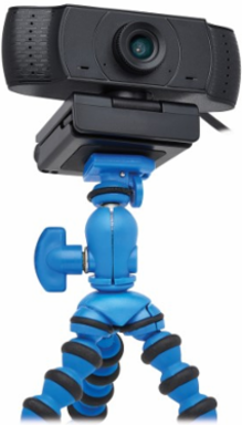 Webcam, 1080p HD, USB 2.0, Built-in Microphone, 70° Viewing Angle, Black