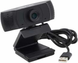 Webcam, 1080p HD, USB 2.0, Built-in Microphone, 70° Viewing Angle, Black