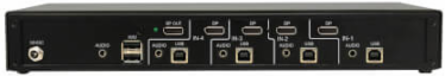 Secure KVM Switch, 4-Port, Single-Monitor, DisplayPort, 4K, NIAP PP4.0, Audio, TAA