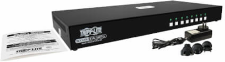 Secure KVM Switch, 8-Port, Single-Monitor, DisplayPort, 4K, NIAP PP4.0, Audio, CAC, TAA