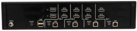 Secure KVM Switch, 4-Port, Dual Head, DisplayPort, 4K, NIAP PP4.0, Audio, TAA