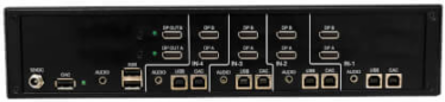 Secure KVM Switch, 4-Port, Dual Head, DisplayPort, 4K, NIAP PP4.0, Audio, CAC, TAA