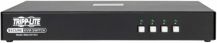 4-Port NIAP PP3.0 Certified Secure KVM Switch, DVI-I, Supports 2560 x 1600