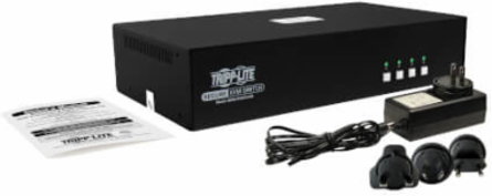 Secure KVM Switch, 4-Port, Dual Head, HDMI, 4K 60Hz, NIAP PP4.0, Audio, CAC, TAA