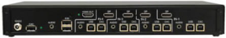 Secure KVM Switch, 4-Port, Single Head, DP to HDMI, 4K 60Hz, NIAP PP4.0, Audio, CAC, TAA