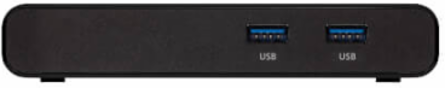KVM Dock, 2-Port, USB-C, 4K HDMI, USB 3.2 Gen 1, 85W PD Charging, Black, TAA