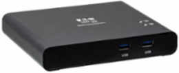 KVM Dock, 2-Port, USB-C, 4K HDMI, USB 3.2 Gen 1, 85W PD Charging, Black, TAA