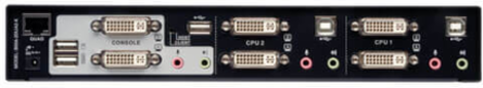 2-Port Dual Monitor DVI KVM Switch with Audio, 2560 x 1600, USB Hub