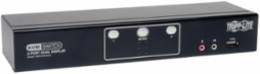 2-Port Dual Monitor DVI KVM Switch with Audio, 2560 x 1600, USB Hub