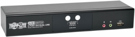 2-Port DVI Dual-Link USB KVM Switch with Audio, 2560x1600 Resolution