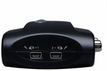 2-Port USB KVM Switch with Audio, 2048 x 1536 Resolution, Compact Design