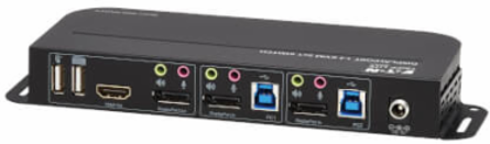 KVM Switch, 2-Port, DisplayPort/HDMI, USB 3.0, 4K 60 Hz, HDR, DP 1.4, HDCP 2.2