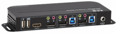 KVM Switch, 2-Port, DisplayPort/HDMI, USB 3.0, 4K 60 Hz, HDR, DP 1.4, HDCP 2.2