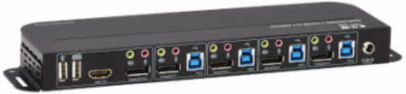 KVM Switch, 4-Port, DisplayPort/HDMI, USB 3.0, 4K 60 Hz, HDR, DP 1.4, HDCP 2.2