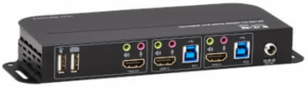 KVM Switch, 2-Port, HDMI, USB 3.0, 4K 60 Hz, HDR, HDCP 2.2, IR