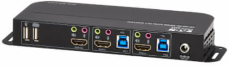KVM Switch, 2-Port, HDMI, USB 3.0, 4K 60 Hz, HDR, HDCP 2.2, IR