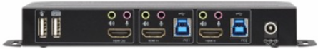 KVM Switch, 2-Port, HDMI, USB 3.0, 4K 60 Hz, HDR, HDCP 2.2, IR
